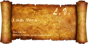 Laub Vera névjegykártya