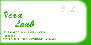 vera laub business card